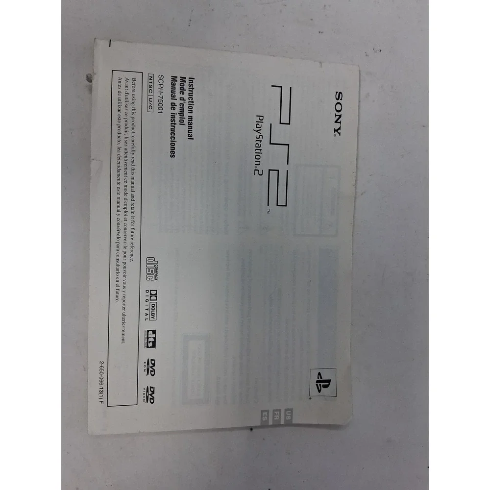 Playstation 2 Instruction Manual SCPH-75001 +start Up/Compatible Product List I